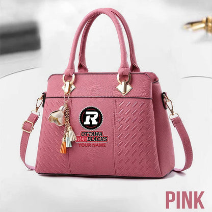 [FAN EXCLUSIVE] NEW CUSTOMIZED CFL02 OTT OTTAWA REDBLACKS MULTICOLOR HANDBAG