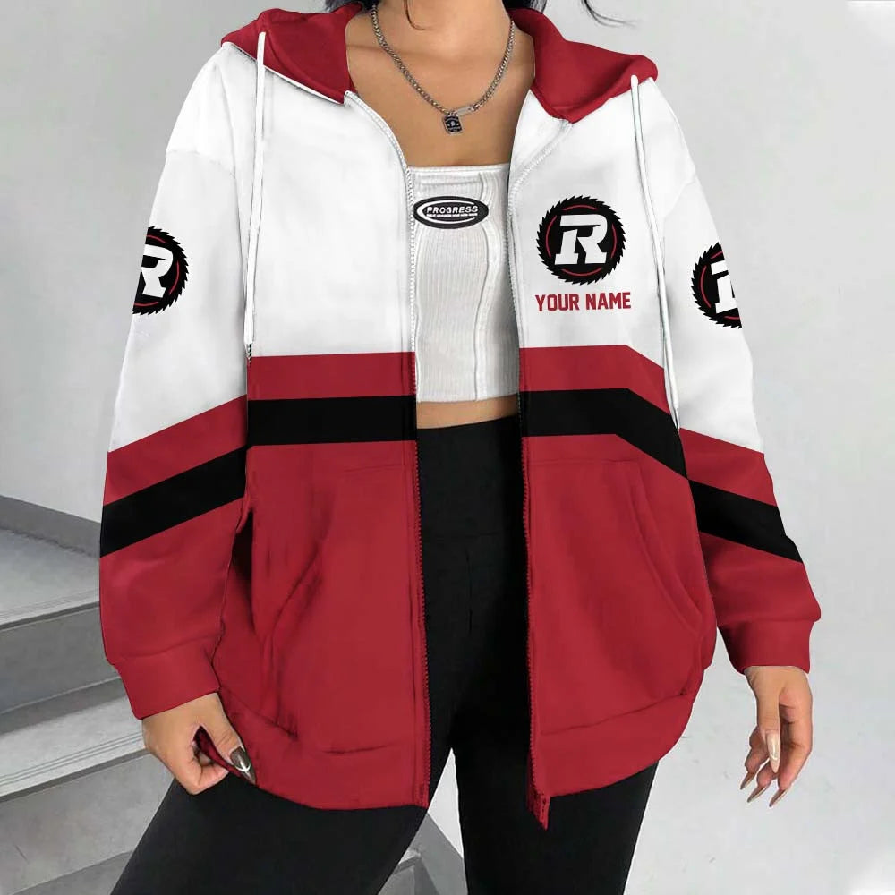 [FAN EXCLUSIVE] NEW CUSTOMIZED CFL02 OTT OTTAWA REDBLACKS HOODIE & ZIP HOODIE
