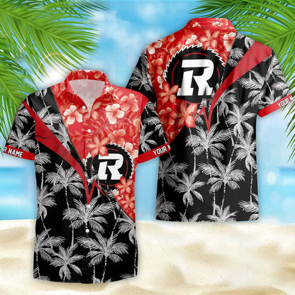 [FAN EXCLUSIVE] NEW CUSTOMIZED CFL02 OTT OTTAWA REDBLACKS UNISEX HAWAIIAN SHIRT