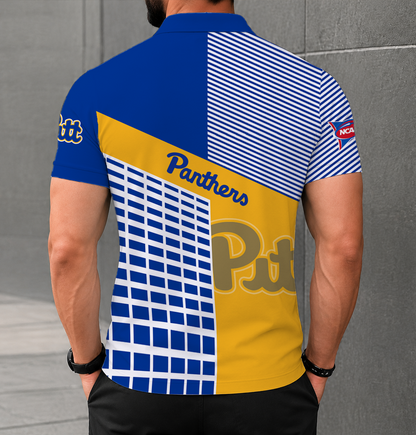 VIRAL EDITION - NEW CUSTOMIZED NCAA FBS02 PIP PITTSBURGH PANTHERS POLO SHIRT