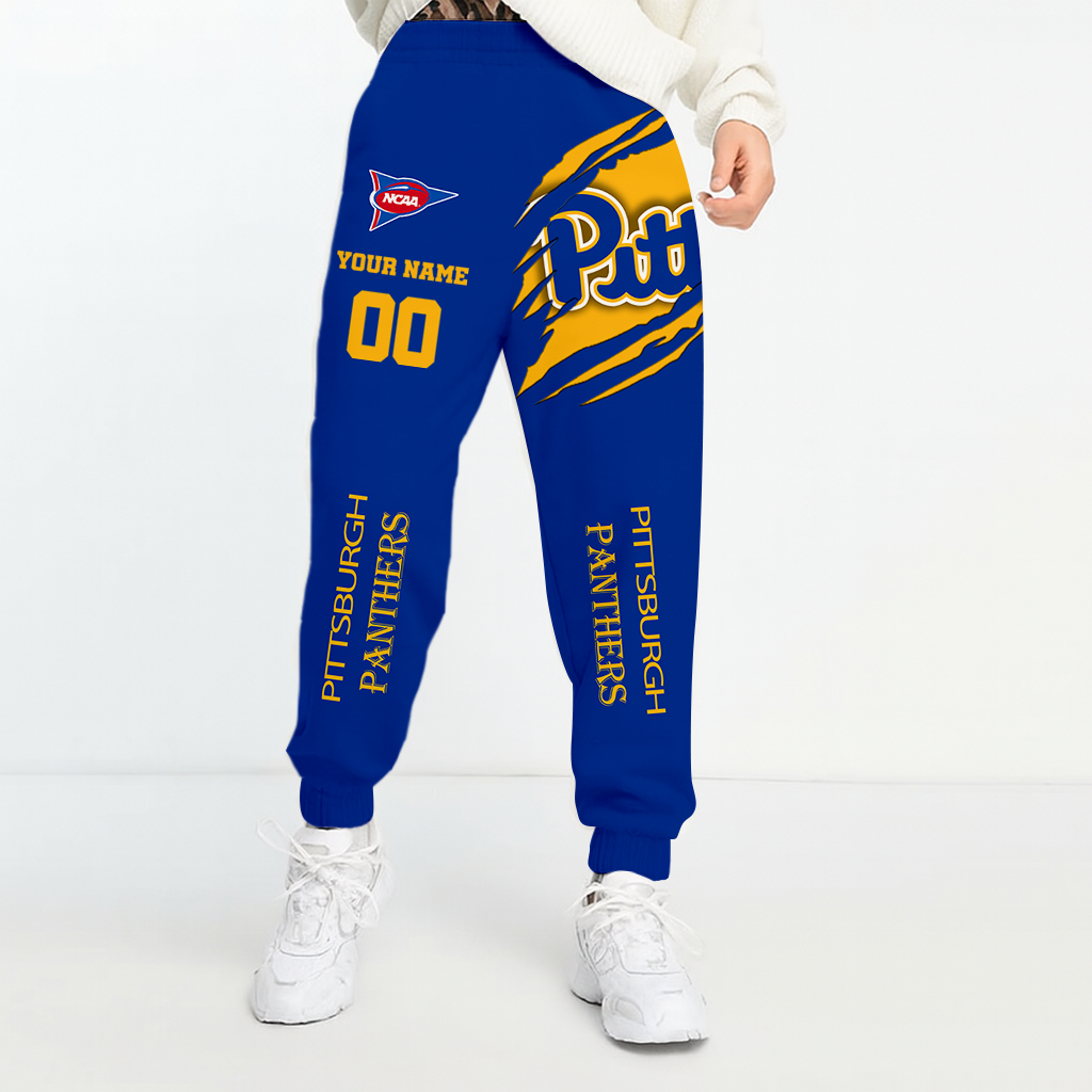 LIMITED EDITION - NEW CUSTOMIZED NCAA FBS02 PIP PITTSBURGH PANTHERS UNISEX LONG PANTS