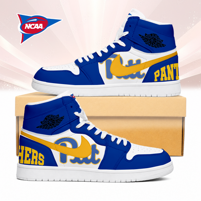 LIMITED EDITION - NEW CUSTOMIZED NCAA FBS02 PIP PITTSBURGH PANTHERS AIR JORDAN SNEAKERS