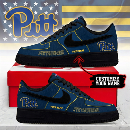 ELITE EDITION - NEW CUSTOMIZED NCAA FBS02 PIP PITTSBURGH PANTHERS AF1 SHOES