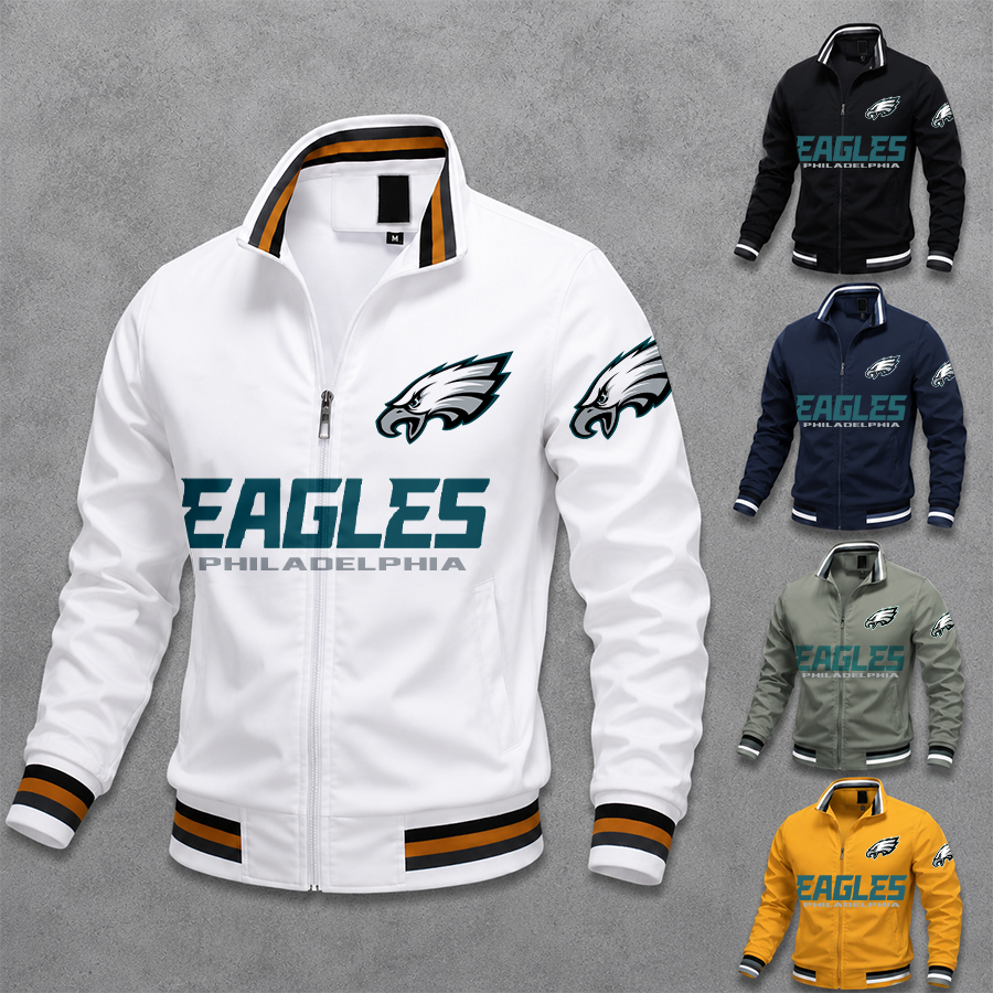 [SPECIAL OFFER] NEW CUSTOMIZED NFL02 PPE PHILADELPHIA EAGLES MEN'S CASUAL JACKET