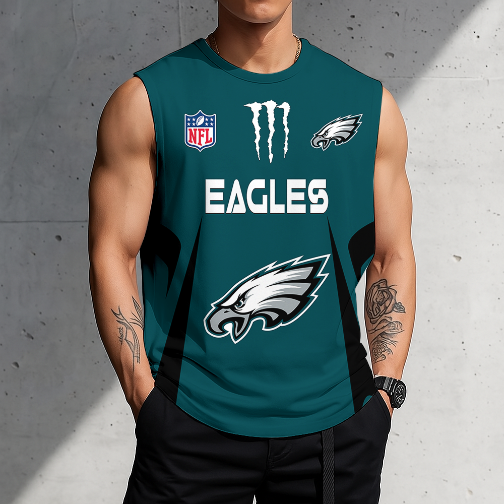 LIMITED EDITION - NEW CUSTOMIZED NFL02 PPE PHILADELPHIA EAGLES MEN'S GYM SHIRT