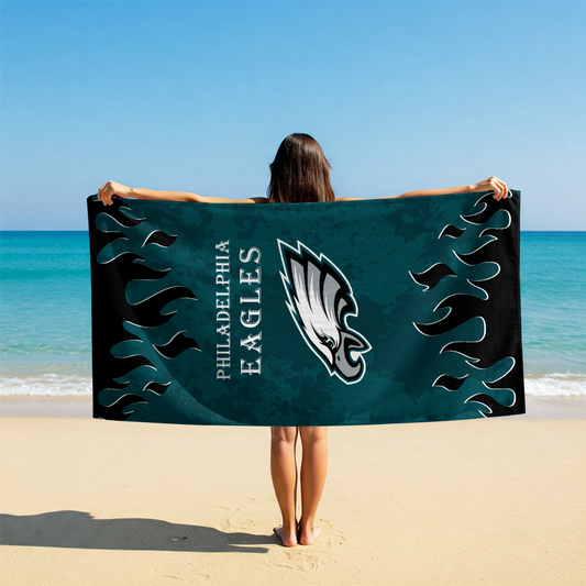 LIMITED EDITION - NEW CUSTOMIZED NFL02 PPE PHILADELPHIA EAGLES BEACH TOWEL FOR FAN