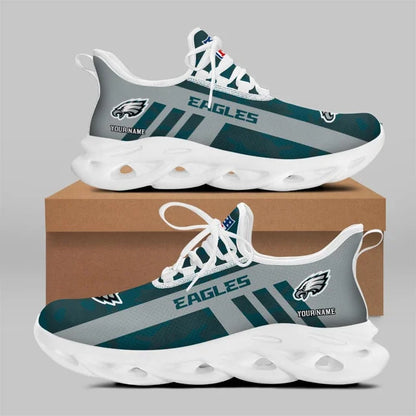 LIMITED EDITION - NEW CUSTOMIZED NFL02 PPE PHILADELPHIA EAGLES UNISEX MAX SOUL SHOES