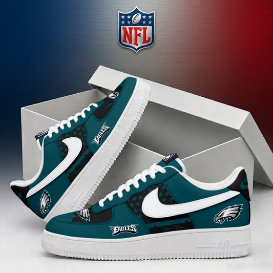 LIMITED EDITION - NEW CUSTOMIZED NFL02 PPE PHILADELPHIA EAGLES AF1 SHOES