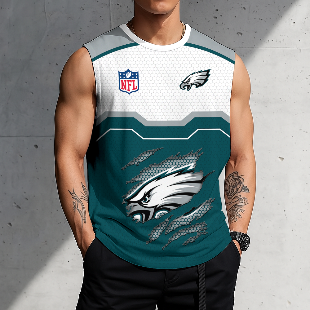 LIMITED EDITION - NEW CUSTOMIZED NFL02 PPE PHILADELPHIA EAGLES MEN'S GYM SHIRT