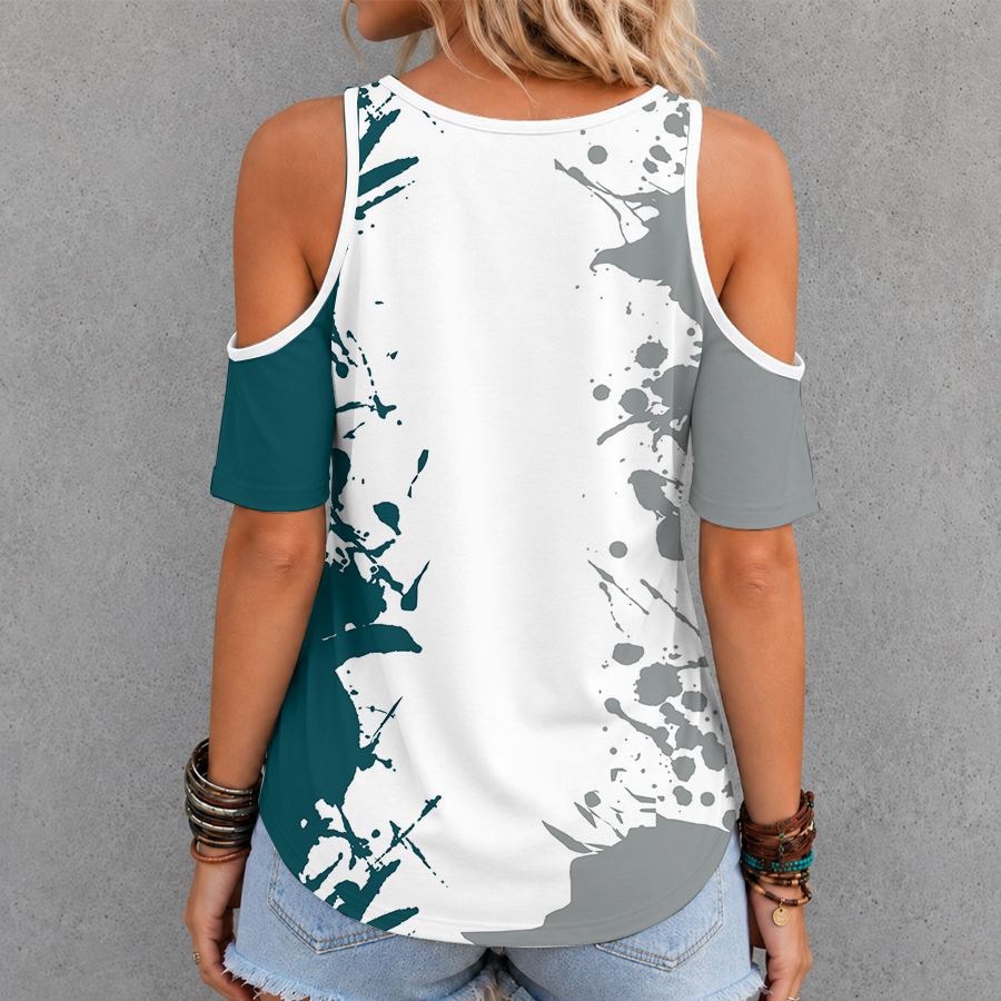 [SPECIAL OFFER] NEW CUSTOMIZED NFL02 PPE PHILADELPHIA EAGLES CRISS CROSS V-NECK TOP
