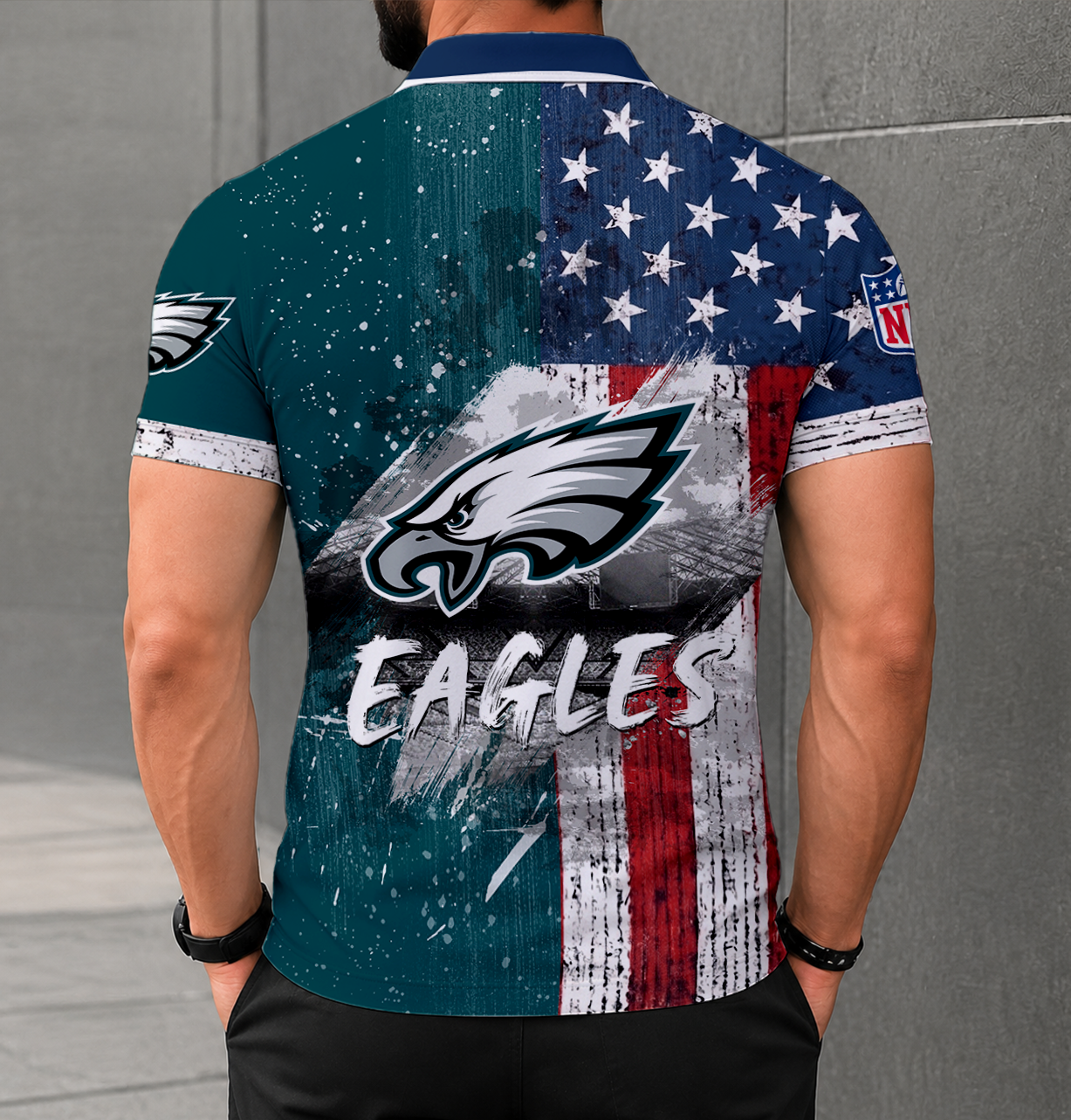 SPECIAL EDITION - NEW CUSTOMIZED NFL02 PPE PHILADELPHIA EAGLES POLO SHIRT