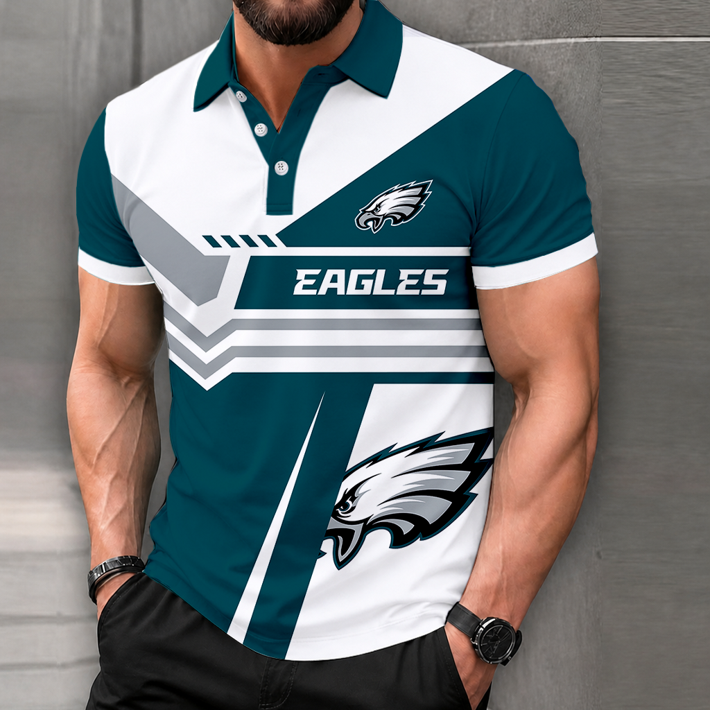 LIMITED EDITION - NEW CUSTOMIZED NFL02 PPE PHILADELPHIA EAGLES POLO SHIRT, ZIP POLO SHIRT & T-SHIRTS