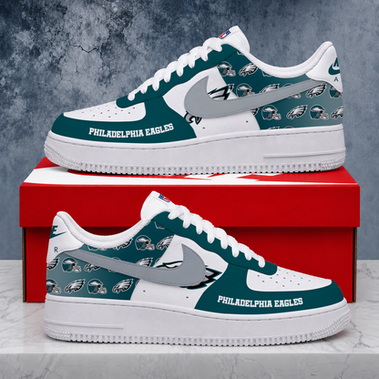 VIRAL EDITION - NEW CUSTOMIZED NFL02 PPE PHILADELPHIA EAGLES AF1 SHOES