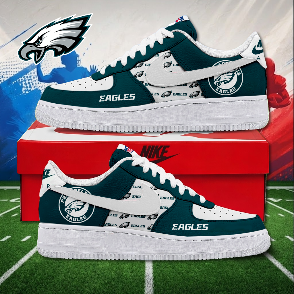 MEGA SALE - NEW CUSTOMIZED NFL02 PPE PHILADELPHIA EAGLES AF1 SNEAKERS