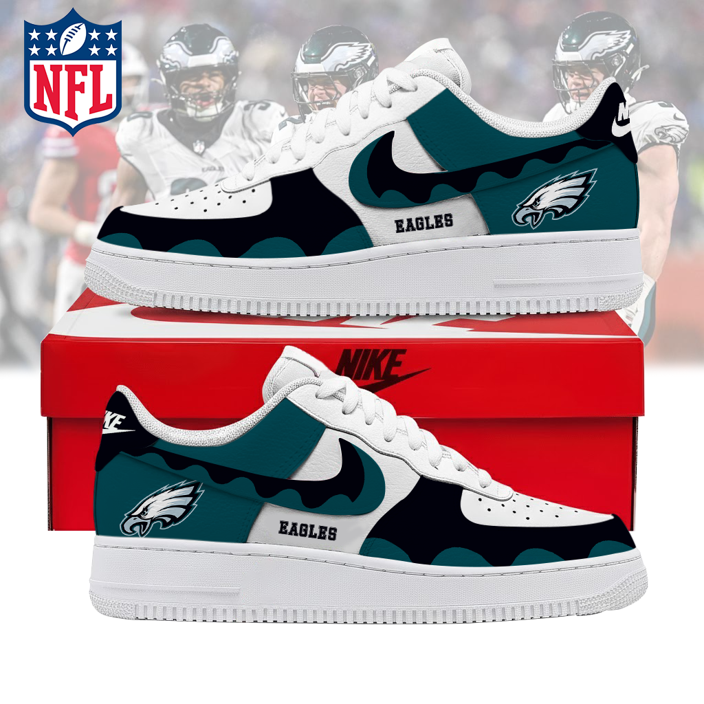 FINAL CLEARANCE - NEW CUSTOMIZED NFL02 PPE PHILADELPHIA EAGLES AF1 SNEAKERS