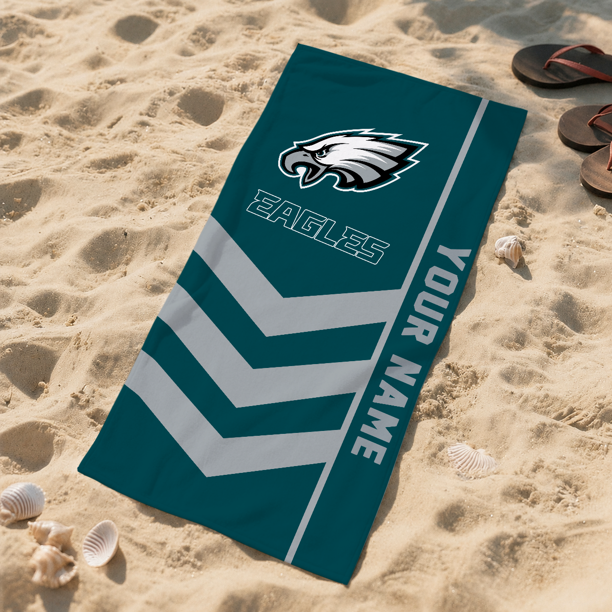 SPECIAL EDITION - NEW CUSTOMIZED NFL02 PPE PHILADELPHIA EAGLES BEACH TOWEL