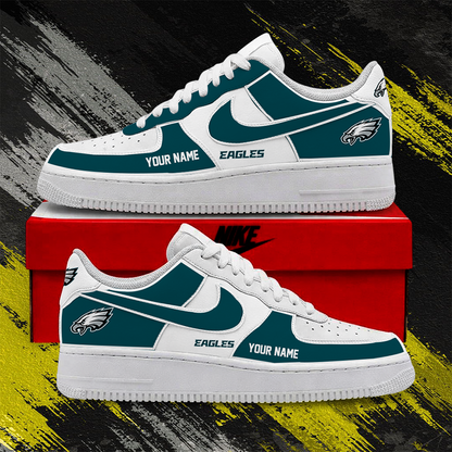 LIMITED EDITION - NEW CUSTOMIZED NFL02 PPE PHILADELPHIA EAGLES AF1 SHOES