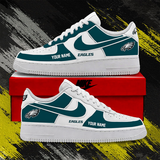 LIMITED EDITION - NEW CUSTOMIZED NFL02 PPE PHILADELPHIA EAGLES AF1 SHOES