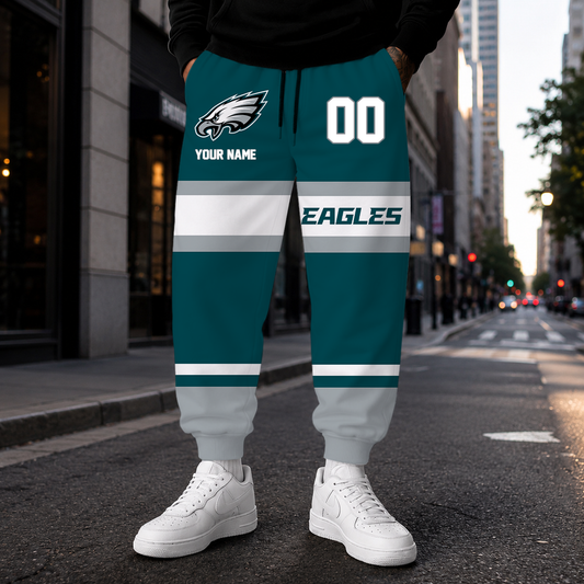 LIMITED EDITION - NEW CUSTOMIZED NFL02 PPE PHILADELPHIA EAGLES SWEATPANTS