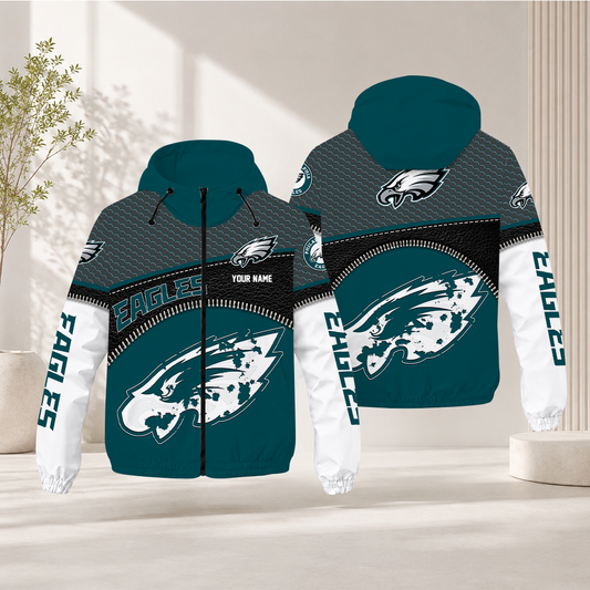 LIMITED EDITION - NEW CUSTOMIZED NFL02 PPE PHILADELPHIA EAGLES WINDBREAKER JACKET