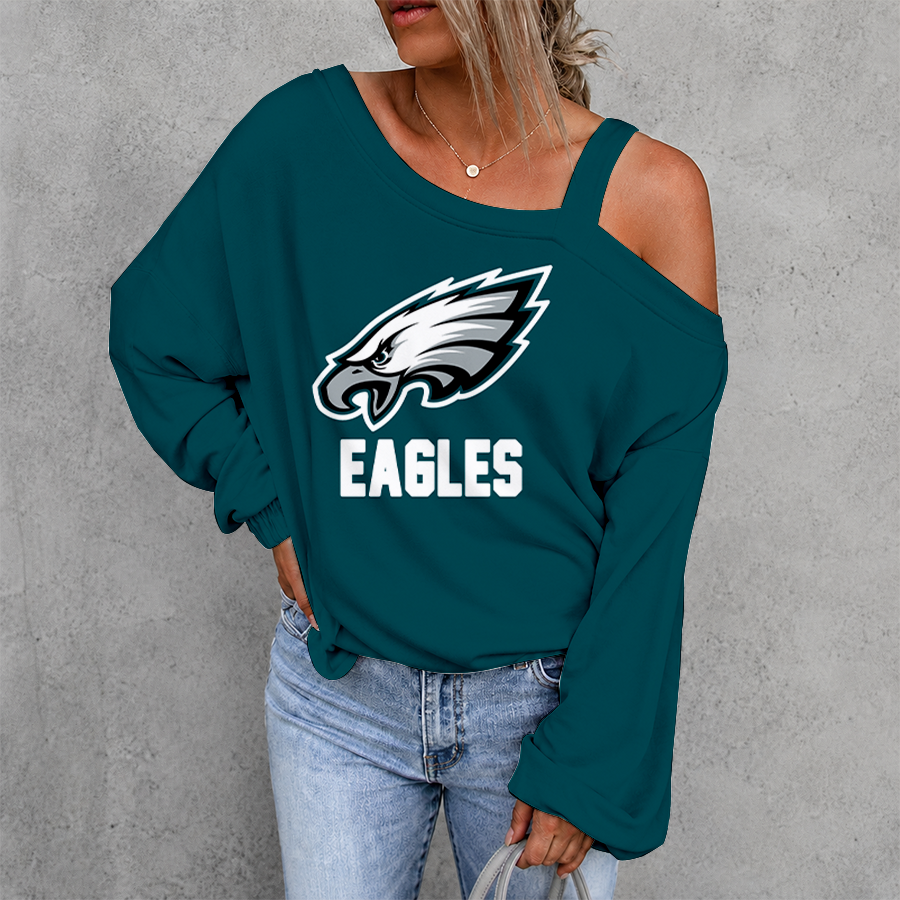 [SPECIAL OFFER] NEW CUSTOMIZED NFL02 PPE PHILADELPHIA EAGLES DROP SHOULDER SWEATSHIRT