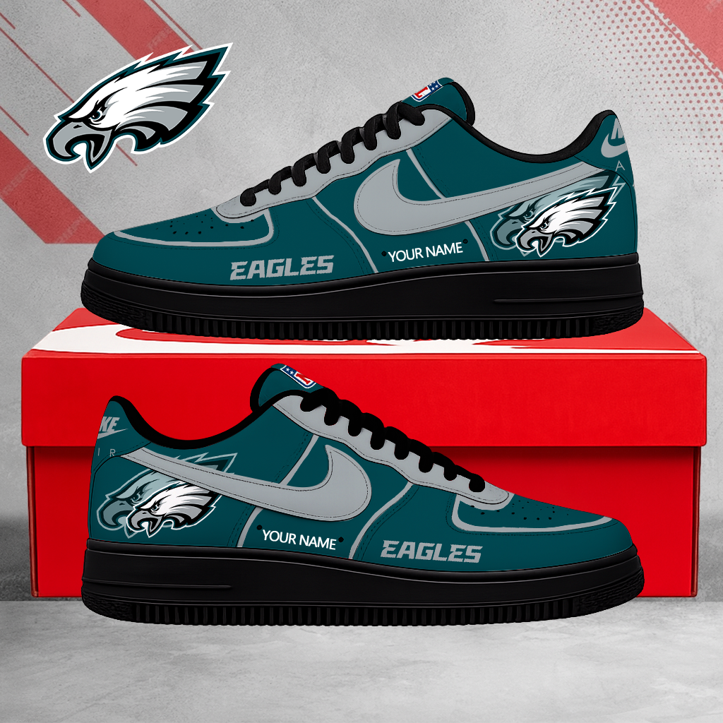 SPECIAL EDITION - NEW CUSTOMIZED NFL02 PPE PHILADELPHIA EAGLES AF1 SHOES