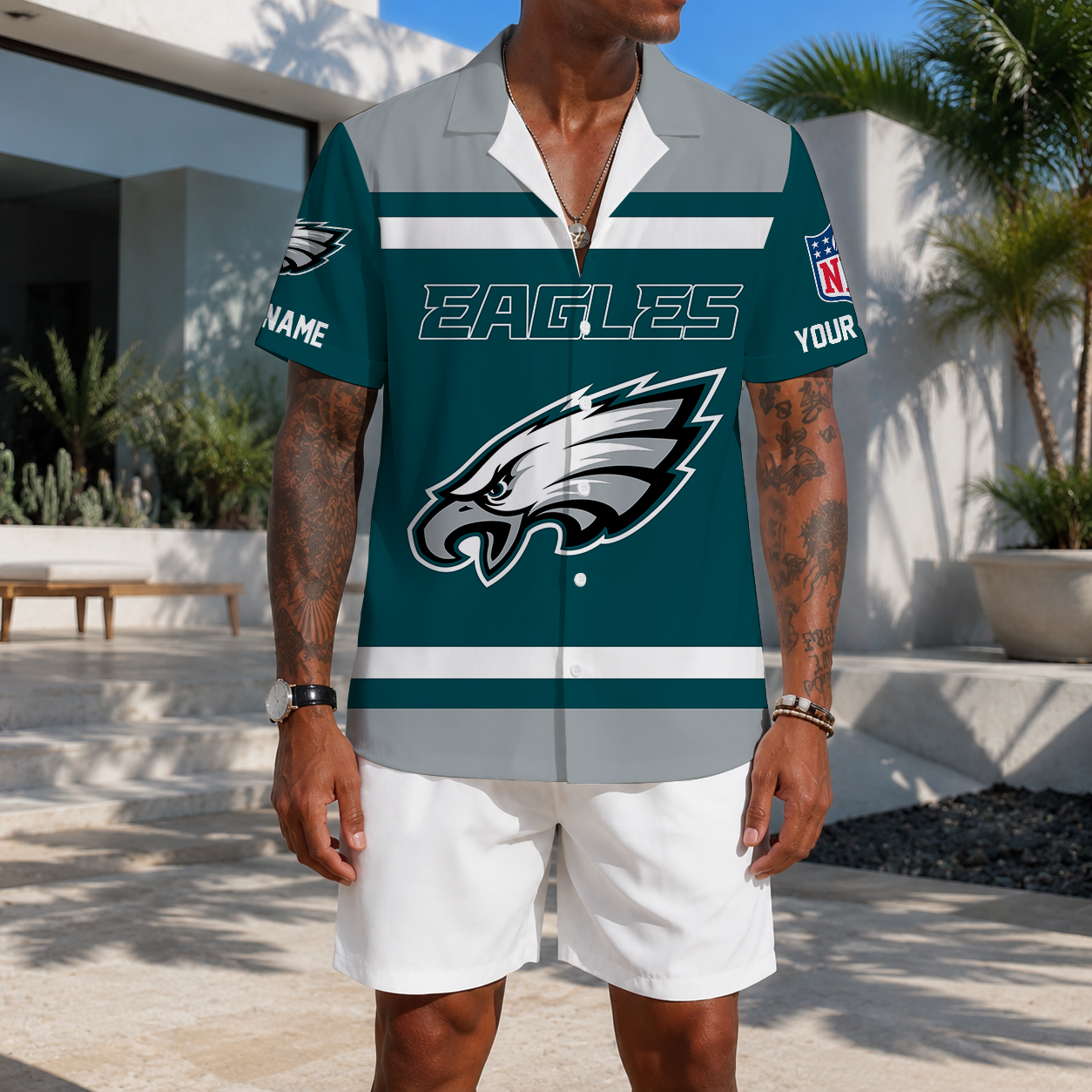 EXCLUSIVE EDITION - NEW CUSTOMIZED NFL02 PPE PHILADELPHIA EAGLES UNISEX HAWAIIAN SHIRT