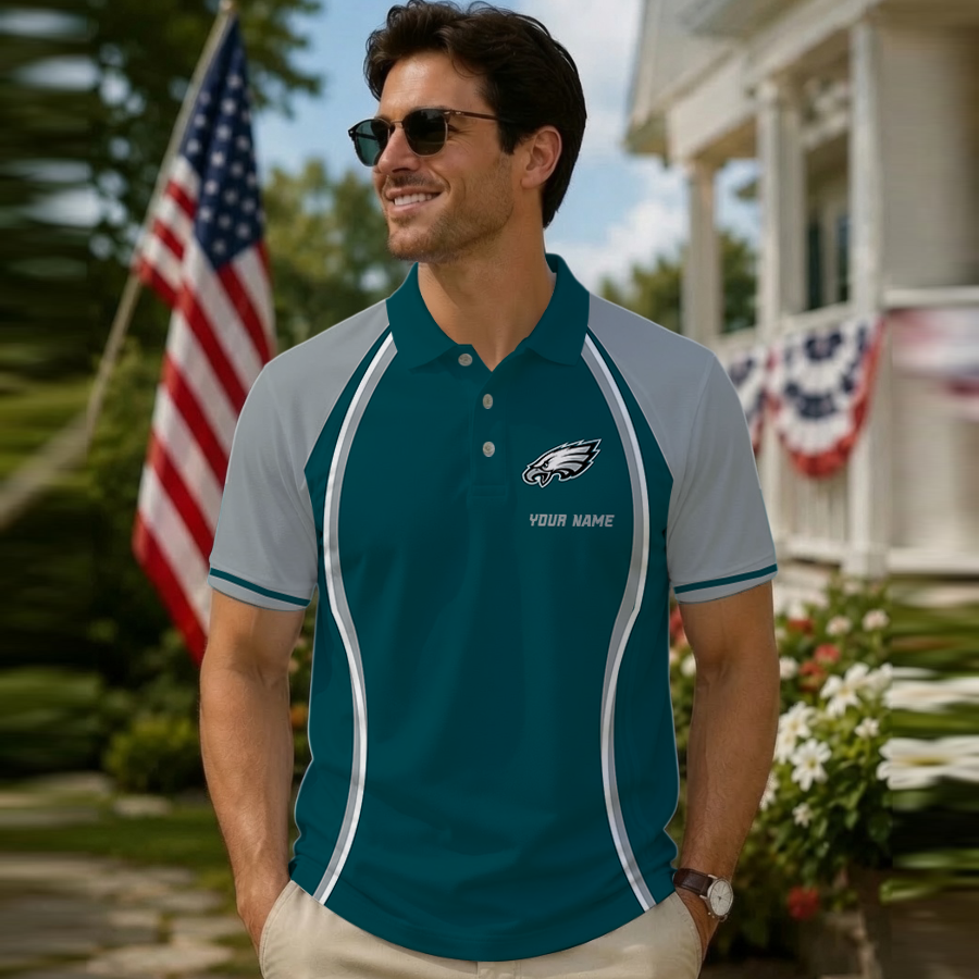 [SPECIAL OFFER] NEW CUSTOMIZED NFL02 PPE PHILADELPHIA EAGLES POLO SHIRT