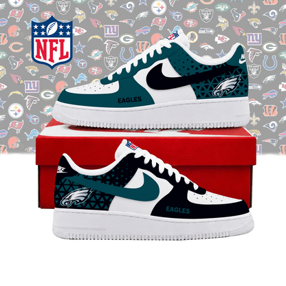 LIMITED EDITION - NEW CUSTOMIZED NFL02 PPE PHILADELPHIA EAGLES AF1 SHOES