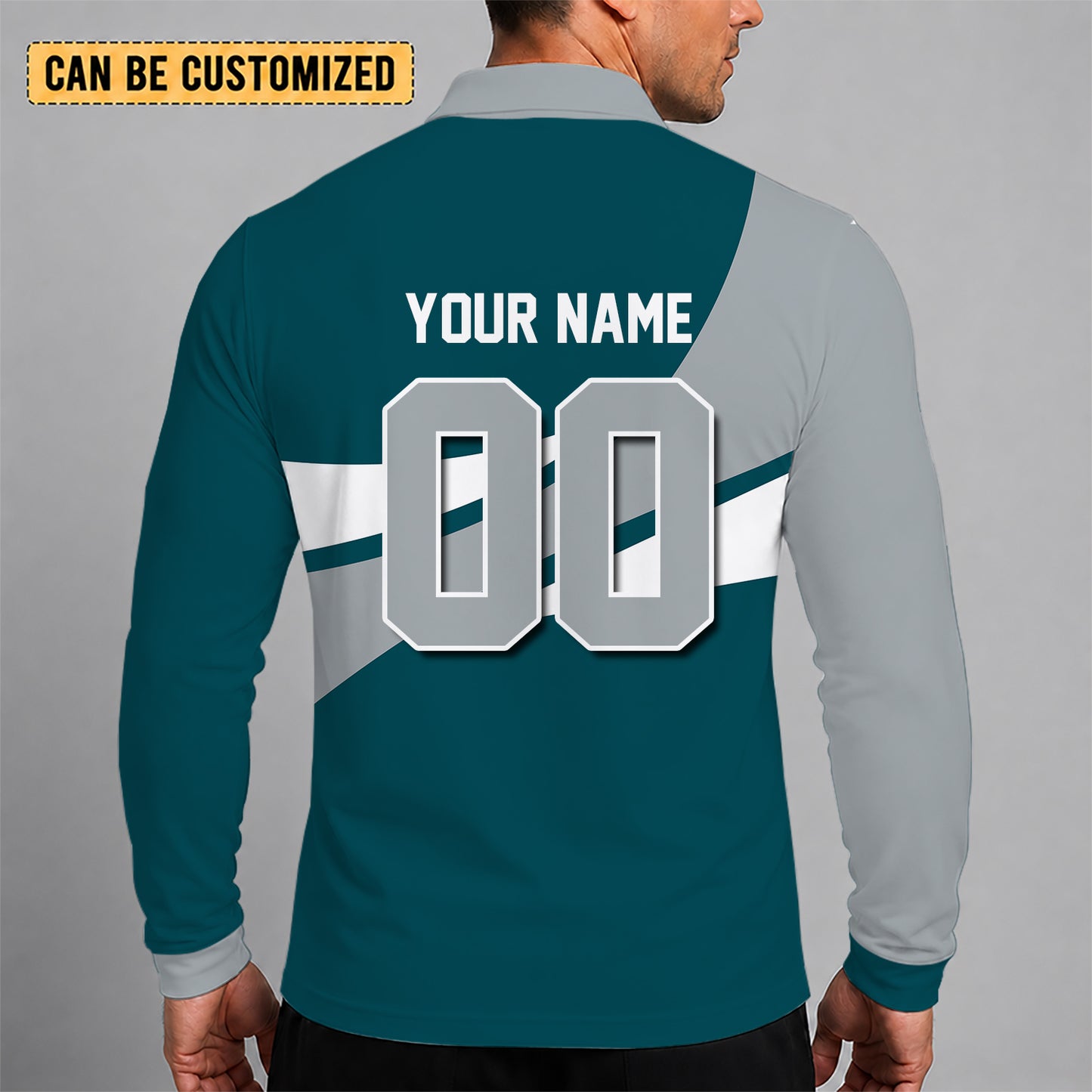 [SPECIAL OFFER] NEW CUSTOMIZED NFL02 PPE PHILADELPHIA EAGLES LONG SLEEVE POLO SHIRT