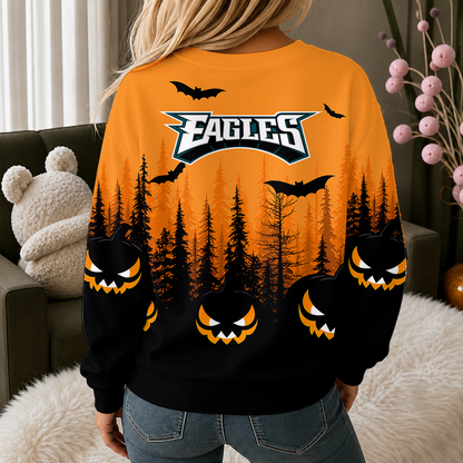 [SPECIAL OFFER] NEW CUSTOMIZED NFL02 PPE PHILADELPHIA EAGLES UNISEX HALLOWEEN SWEATSHIRT