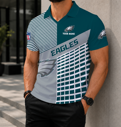 LIMITED EDITION - NEW CUSTOMIZED NFL02 PPE PHILADELPHIA EAGLES POLO SHIRT