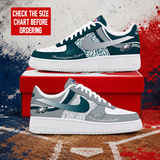 LIMITED EDITION - NEW CUSTOMIZED NFL02 PPE PHILADELPHIA EAGLES AF1 SHOES