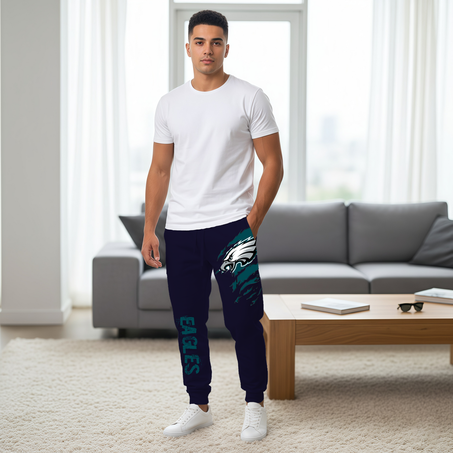 LIMITED EDITION - NEW PERSONALIZED NFL02 PPE PHILADELPHIA EAGLES JOGGERS