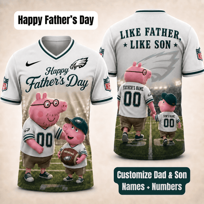 [FATHER'S DAY] NEW CUSTOMIZED NFL02 PPE PHILADELPHIA EAGLES FOOTBALL JERSEY
