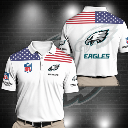 LIMITED EDITION - NEW CUSTOMIZED NFL02 PPE PHILADELPHIA EAGLES POLO SHIRT