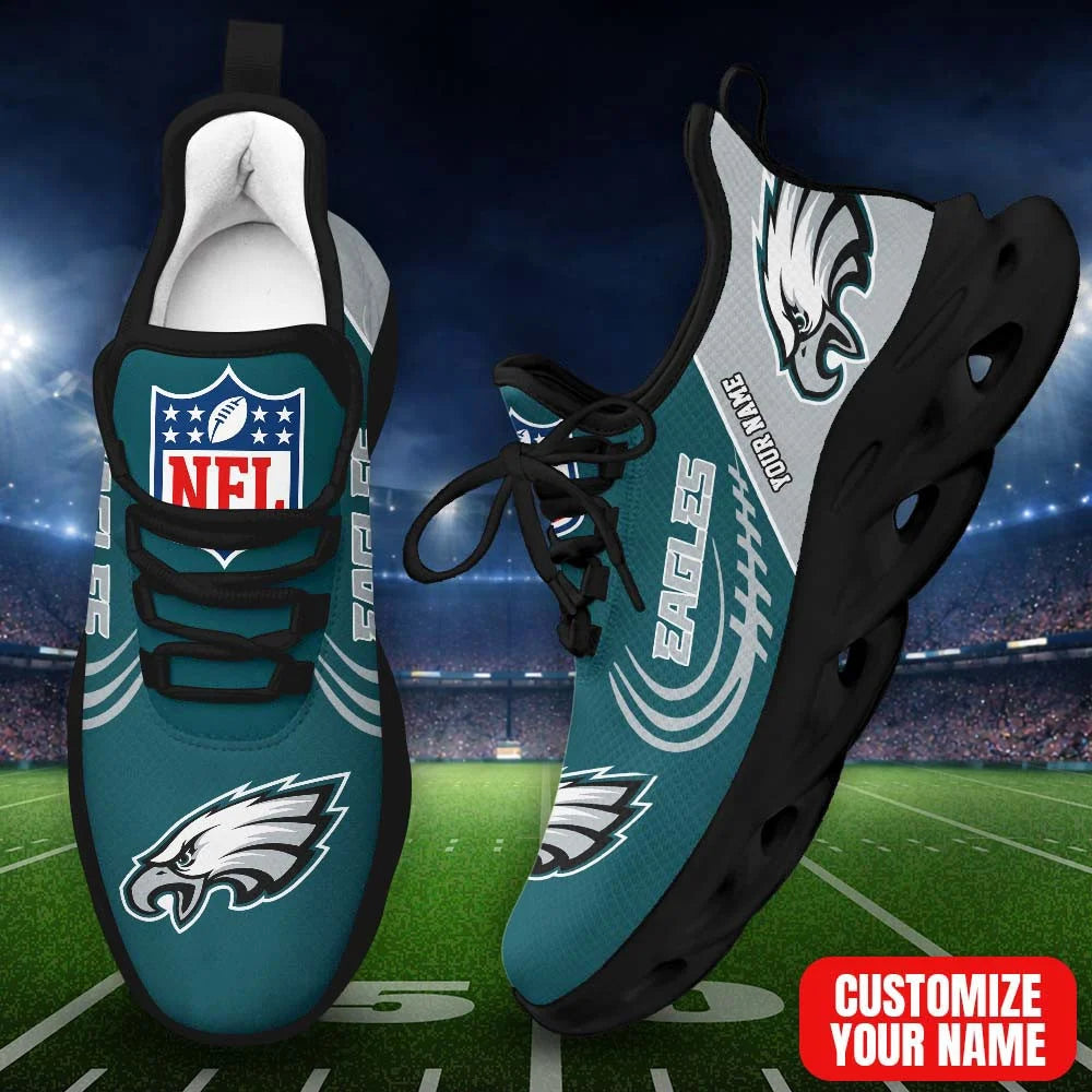 LIMITED EDITION - NEW CUSTOMIZED NFL02 PPE PP EAGLES PREMIUM CLUNKY SNEAKERS