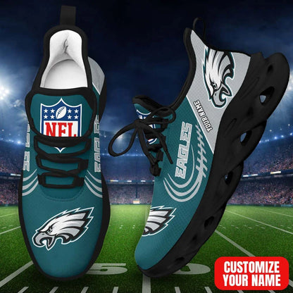 LIMITED EDITION - NEW CUSTOMIZED NFL02 PPE PP EAGLES PREMIUM CLUNKY SNEAKERS