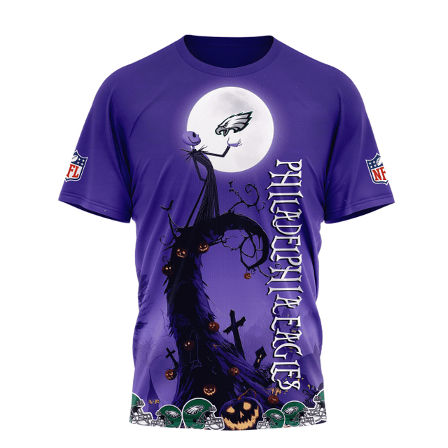 [SPECIAL OFFER] NEW CUSTOMIZED NFL02 PPE PHILADELPHIA EAGLES HALLOWEEN THE NIGHTMARE APPAREL