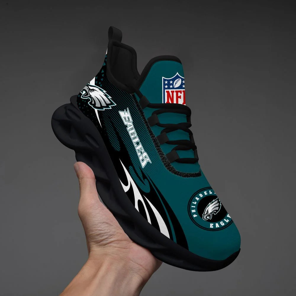 LIMITED EDITION - NEW CUSTOMIZED NFL02 PPE PHILADELPHIA EAGLES UNISEX MAX SOUL SHOES
