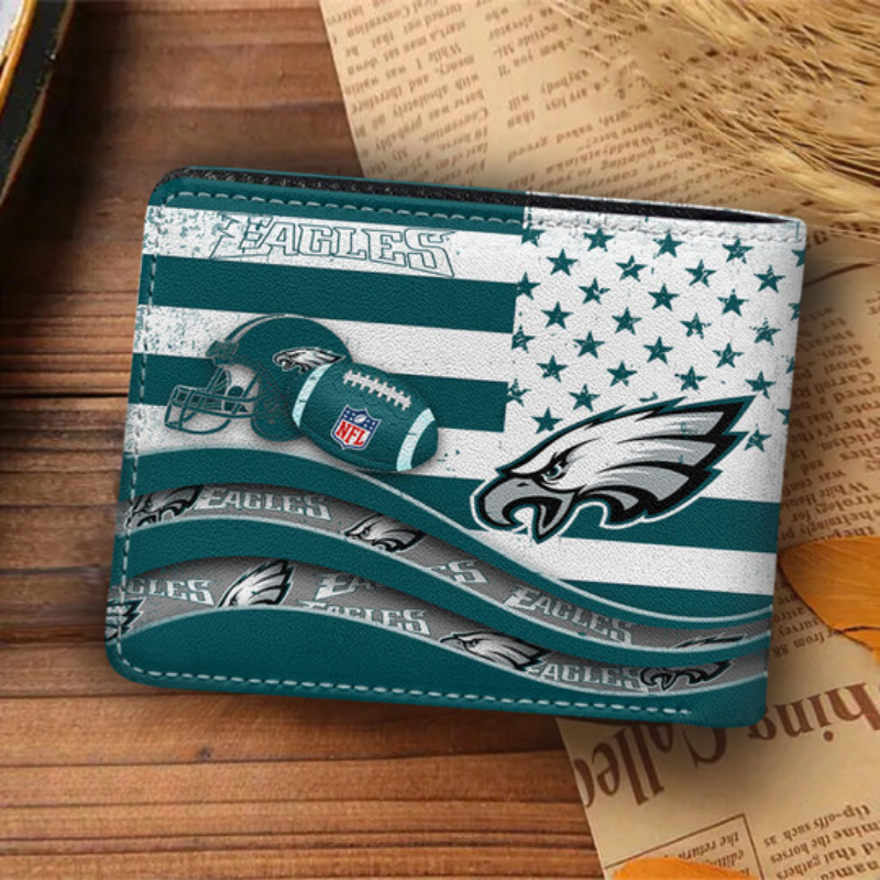 [SPECIAL OFFER] NEW CUSTOMIZED NFL02 PPE PHILADELPHIA EAGLES LEATHER WALLET