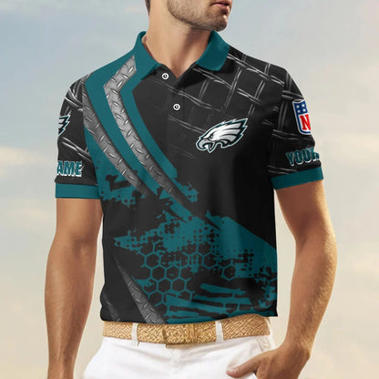 LIMITED EDITION - NEW CUSTOMIZED NFL02 PPE PHILADELPHIA EAGLES POLO SHIRT