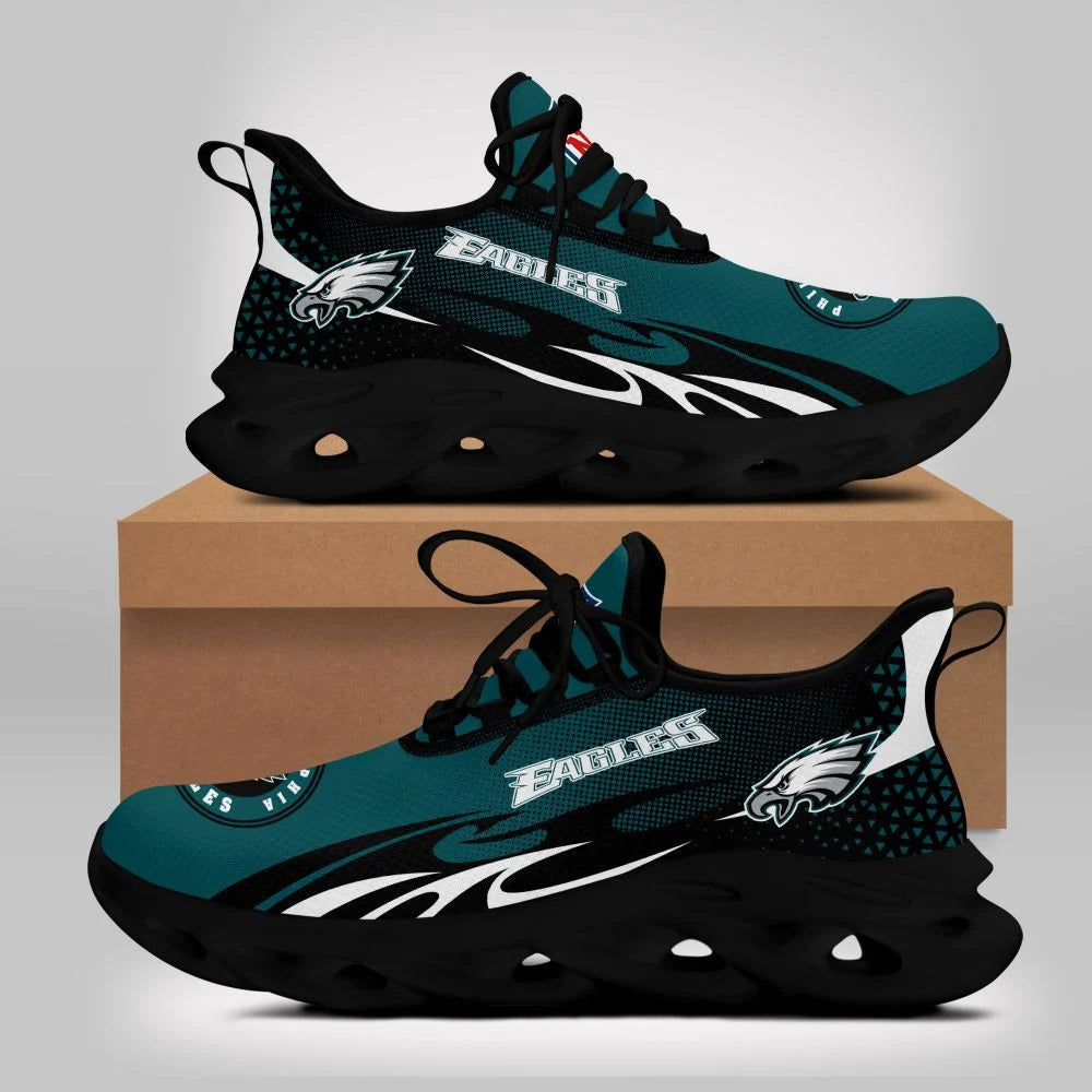 LIMITED EDITION - NEW CUSTOMIZED NFL02 PPE PHILADELPHIA EAGLES UNISEX MAX SOUL SHOES