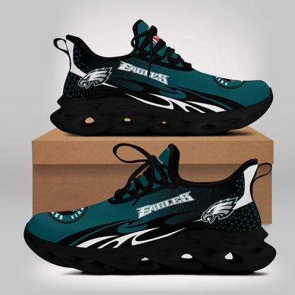 LIMITED EDITION - NEW CUSTOMIZED NFL02 PPE PHILADELPHIA EAGLES UNISEX MAX SOUL SHOES