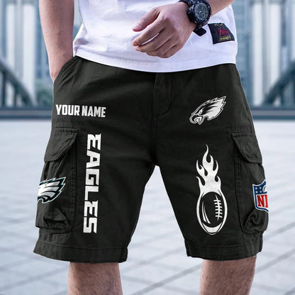 [SPECIAL OFFER] NEW CUSTOMIZED NFL02 PPE PHILADELPHIA EAGLES CARGO SHORTS