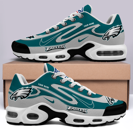 LIMITED EDITION - NEW CUSTOMIZED NFL02 PPE PHILADELPHIA EAGLES AIR MAX PLUS SNEAKERS