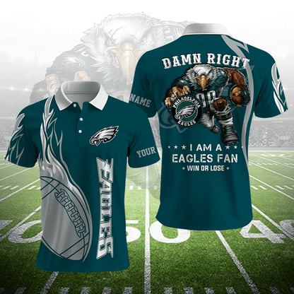 LIMITED EDITION - NEW CUSTOMIZED NFL02 PPE PHILADELPHIA EAGLES UNISEX T-SHIRT, POLO, HOODIE & JACKETS