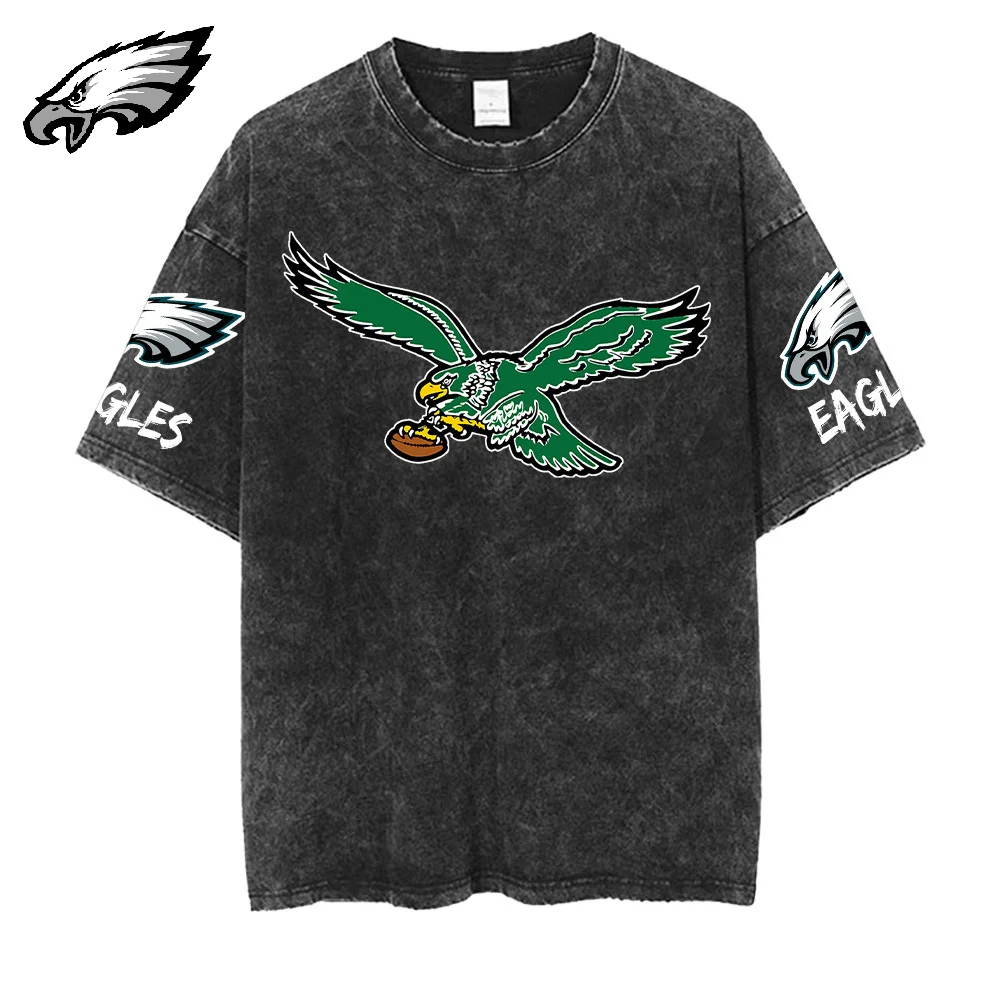 [SPECIAL OFFER] NEW CUSTOMIZED NFL02 PPE PHILADELPHIA EAGLES MULTICOLOR WASHED TEE