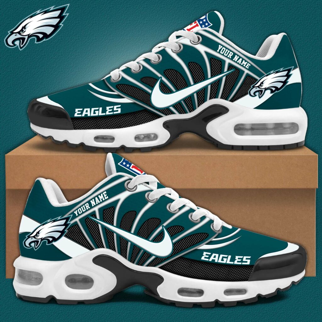 LIMITED EDITION - NEW CUSTOMIZED NFL02 PPE PHILADELPHIA EAGLES AIR MAX PLUS SNEAKERS