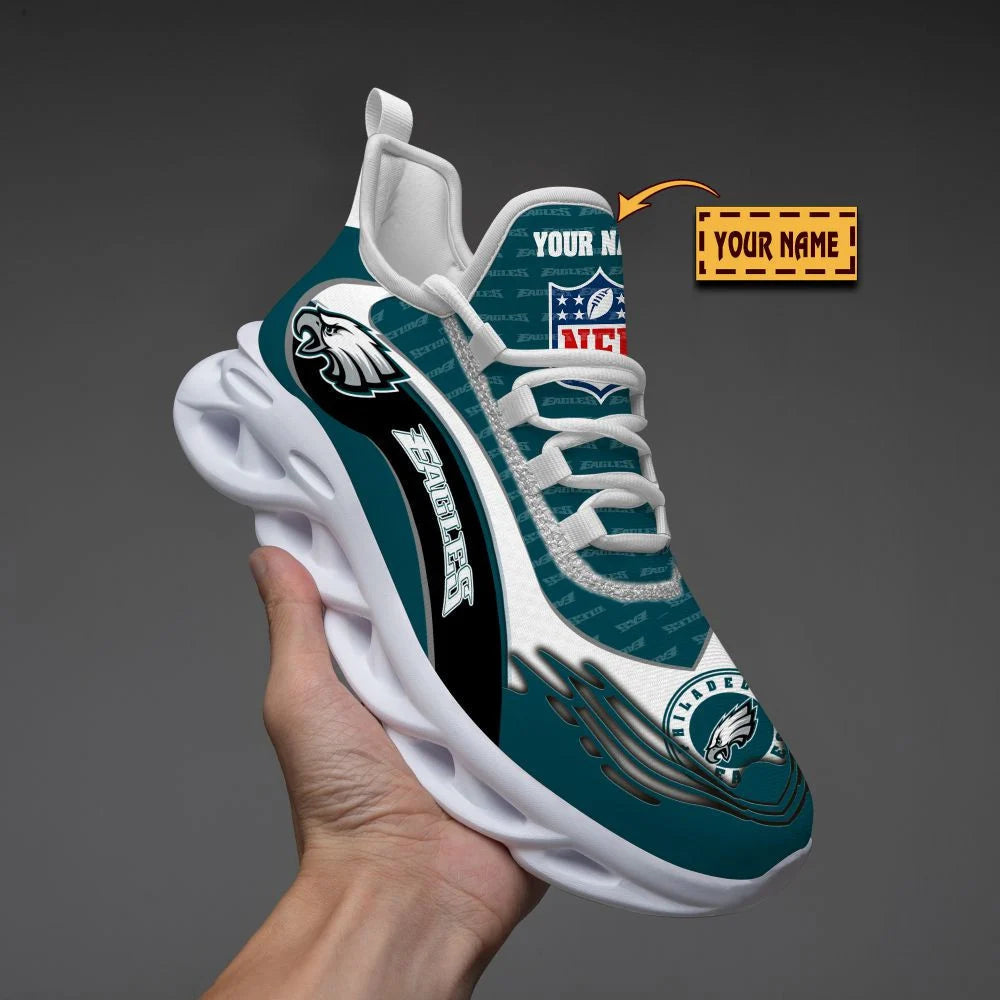LIMITED EDITION - NEW CUSTOMIZED NFL02 PPE PHILADELPHIA EAGLES UNISEX MAX SOUL SHOES